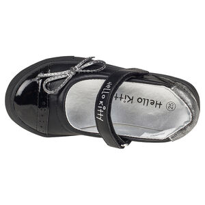 Babies noires Hello Kitty avec noeud argenté 