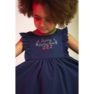 Φόρεμα αμάνικο από πλεκτό με κεντήματα για μωρό κορίτσι 