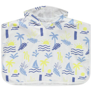 Cape de bain en éponge imprimé arty pour bébé garçon 