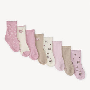 Lot de 8 paires de chaussettes festonnéesLot de 8 paires de chaussettes festonnées pour bébé fille 