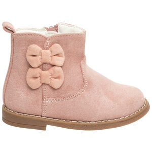 Μποτάκια effet daim με φιόγκους για bebe κορίτσι 