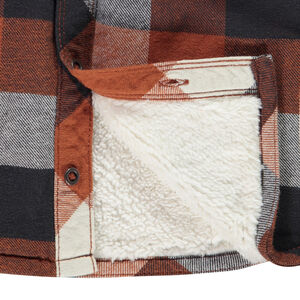 Πουκάμισο από φλανέλ με επένδυση sherpa και καρό σχέδιο για αγόρι 