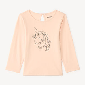 T-shirt à manches longues avec imprimé fantaisie pour bébé fille 