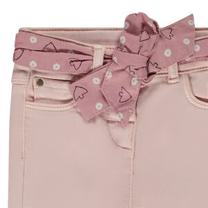 Τζιν ίσιο με ζώνη για δέσιμο για bebe κορίτσι 