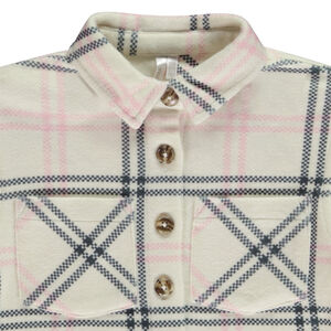 Πουκάμισο πλεκτό με καρό σχέδιο για μωρό κορίτσι 