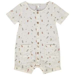 Σορτς από διπλή γάζα με σχέδιο φύλλα για μωρό 