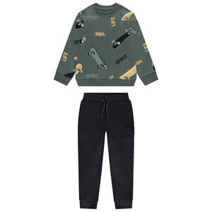 Σετ φόρμας + φούτερ με σχέδιο skate για αγόρι 