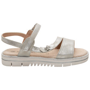 Πέδιλα με ασημένια λουράκια και φιογκάκια  