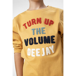 T-shirt manches longues en coton avec visuel pour garçon Main T-shirt manches longues en coton avec visuel pour garçon