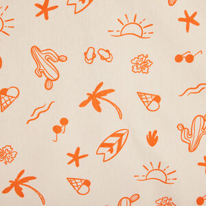 Tote bag de plage imprimé fantaisie avec 51% de coton recyclé 