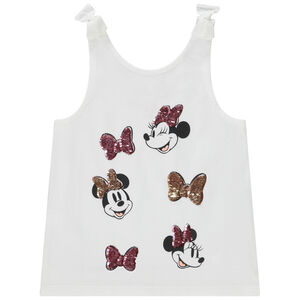 Αμάνικο μπλουζάκι με σχέδιο από παγιέτες Minnie Disney κορίτσι 
