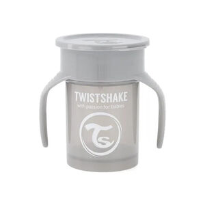 Twistshake Εκπαιδευτικό Κύπελλο 360° 6+m Pastel Grey 