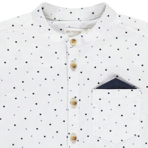 Πουκάμισο κοντομάνικο με σχέδιο καρό και μαντήλι για αγόρι 