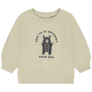 Φούτερ molleton oversized με φαντεζί σχέδιο για bebe αγόρι  Main Φούτερ molleton oversized με φαντεζί σχέδιο για bebe αγόρι