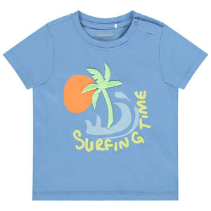 Κοντομάνικο μπλουζάκι με φαντεζί τροπικό σχέδιο για bebe αγόρι  Main Κοντομάνικο μπλουζάκι με φαντεζί τροπικό σχέδιο για bebe αγόρι