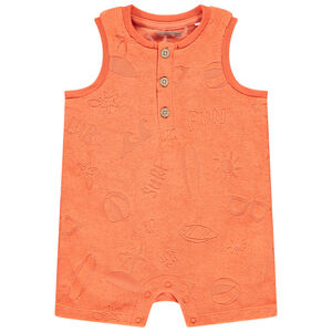 Κοντό φορμάκι από σφουγγάρι με effet dévoré για bebe αγόρι 