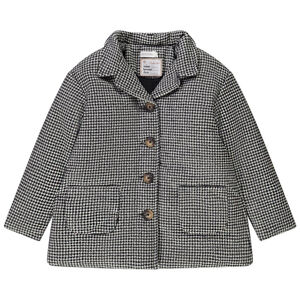 Παλτό από μαλλί imprimé pied-de-poule για κορίτσι 
