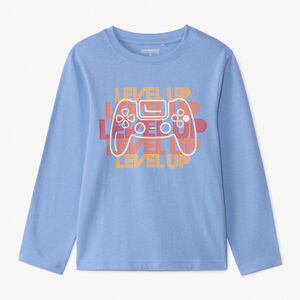 Μακρυμάνικο μπλουζάκι από jersey με φαντεζί σχέδιο για αγόρι 