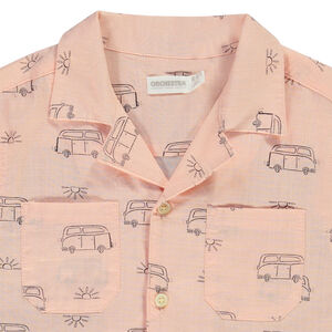 Πουκάμισο κοντομάνικο βαμβακερό με σχέδιο vans για αγόρι 