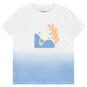 Κοντομάνικο μπλουζάκι από jersey με εφέ ντεγκραντέ και φαντεζί print για αγόρι 