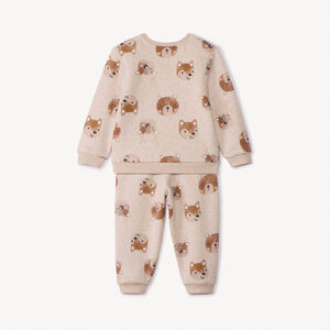 Σετ φούτερ και παντελόνι jogging με τύπωμα αρκουδάκι για μωρό αγόρι 