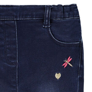 Jegging denim με κεντήματα για bebe κορίτσι 