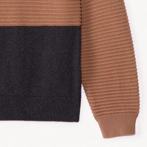 Pull manches longues à capuche effet colorblock pour garçon  