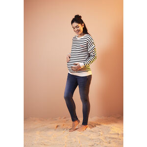 Φούτερ εγκυμοσύνης με ρίγες από jersey 