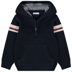 Ζακέτα πλεκτή φαντεζί με κουκούλα για αγόρι 