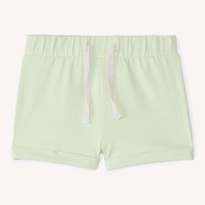 Σορτσάκι σε μονόχρωμο βαμβακερό ύφασμα για κορίτσια μωρού. 