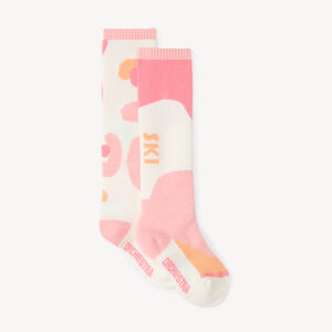Lot de 2 chaussettes hautes de ski imprimé arty pour fille 