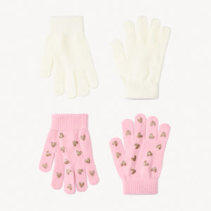 Lot de 2 paires de gants pour fille  