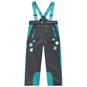 Παντελόνι ski με τσέπες και φερμουάρ με badges SmileyWorld Main Παντελόνι ski με τσέπες και φερμουάρ με badges SmileyWorld
