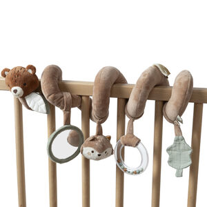 Σπείρα δραστηριοτήτων Roi des Forêts με 4 μικρά παιχνίδια για μωρά από τη γέννηση, εύκολη στην ανάρτηση στο καρότσι, κρεβάτι ή κάθισμα αυτοκινήτου 