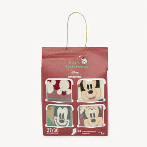 Σετ 4 ψηλές κάλτσες Χριστουγέννων Mickey Disney για αγόρια 