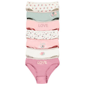 Σετ από 7 σλιπ με λουλούδια για κορίτσι 