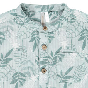 Πουκάμισο κοντομάνικο με σχέδιο φύλλων για μωρό αγόρι 