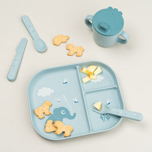 Δίσκος Από Πλαστικό Με Χωρίσματα Elphee Blue 