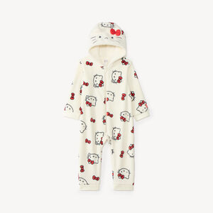Surpyjama bébé fille en sherpa à capuche Hello Kitty 