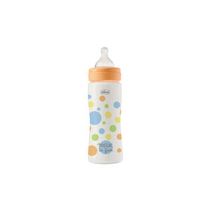MOYEN BIBERON Biberon PERFECT EASY, verre, 240 ml - ORANGE - 0m+ 