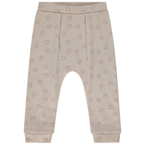 Φόρμα jogging με σχέδιο καρδιές με glitter για bebe κορίτσι 