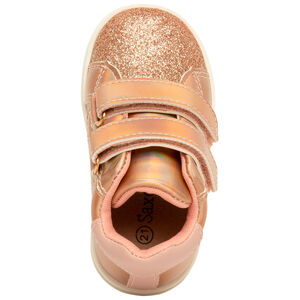 Μποτάκια ιριδίζοντα με πούλιες και διπλό velcro για bebe κορίτσι 