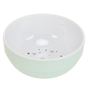 Μπολ από μελαμίνη με εκτύπωση καρδιές σε πράσινο χρώμα. 