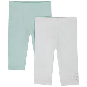 Σετ από 2 μονόχρωμα μακριά κολάν με χρυσό foil print για bebe κορίτσι 