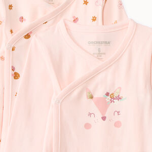 Σετ 7 μακρυμάνικα bodies jersey με θέμα το δάσος για μωρό κορίτσι με διαφορετικά ανοίγματα ανάλογα με την ηλικία 