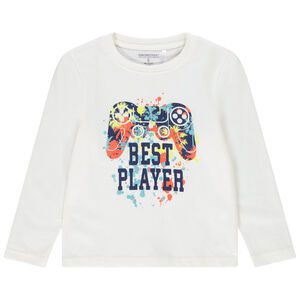 T-shirt manches longues en jersey print fantaisie pour garçon Main T-shirt manches longues en jersey print fantaisie pour garçon