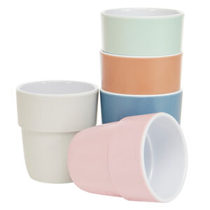 Ποτήρι από μελαμίνη με σχέδιο καρδιές μπλε δίχρωμο 