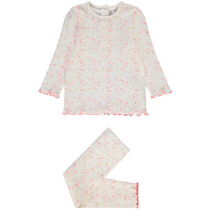 Πιτζάμα 2 τμχ. με σχέδιο από μέλι και αχλάδια για bebe κορίτσι 