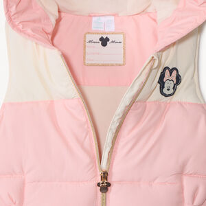 Μπουφάν αμάνικο υφασμάτινο καπιτονέ effet color block Minnie Disney για bebe κορίτσι 