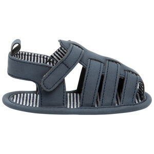 Σανδάλια με velcro και ριγέ φόδρα για bebe αγόρι 